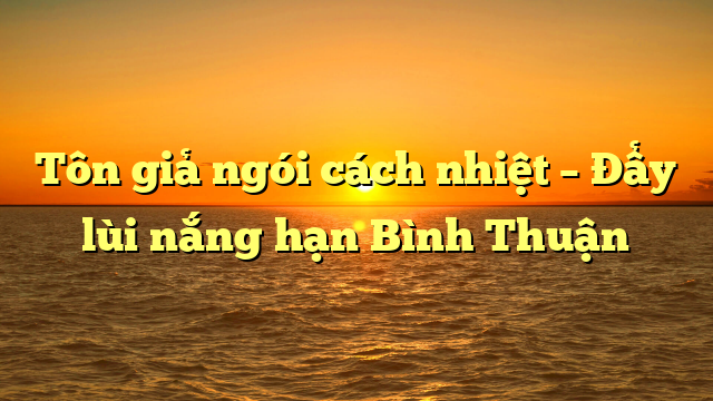 Tôn giả ngói cách nhiệt – Đẩy lùi nắng hạn Bình Thuận