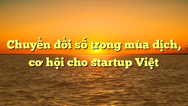 Chuyển đổi số trong mùa dịch, cơ hội cho startup Việt
