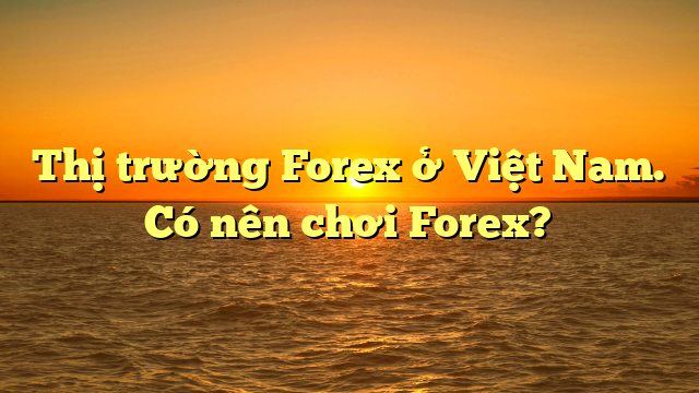 Thị trường Forex ở Việt Nam. Có nên chơi Forex?
